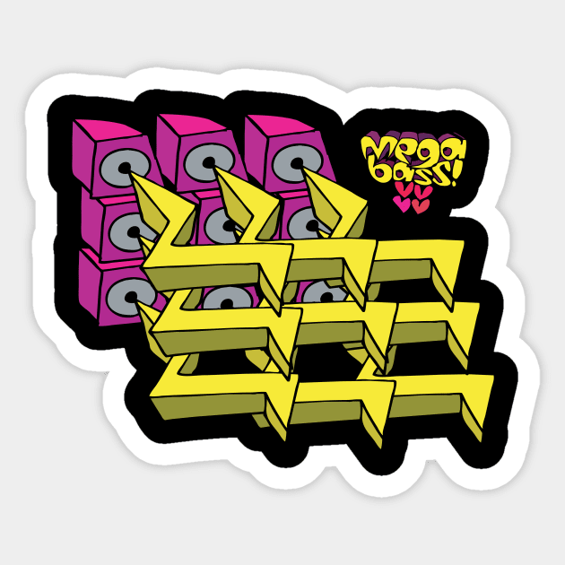 Megabass Speaker Stacks! Sticker by kriskeogh